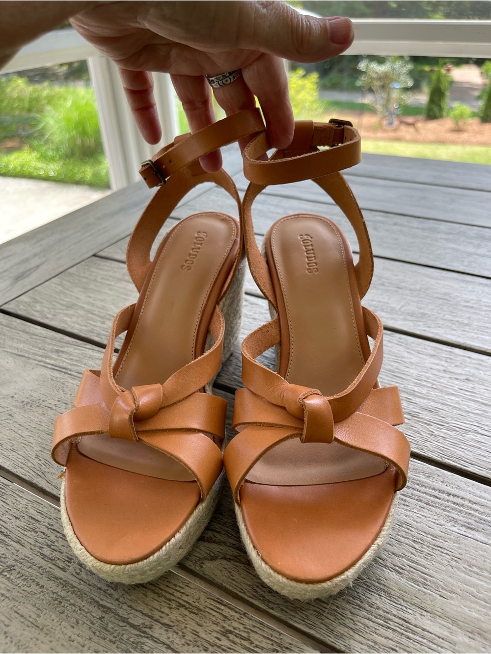 Soludos Charlotte Tan Espadrille Wedge Sandals Ankle Strap Womens Size 8.5 NWT - Picture 3 of 8
